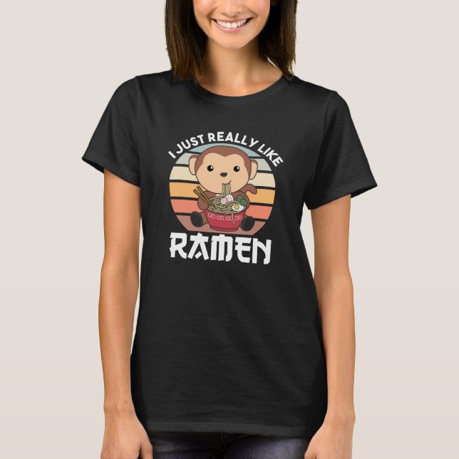 Camiseta Ramen Japonês Noodles Sweet Monkey Come Ramen (Frente)