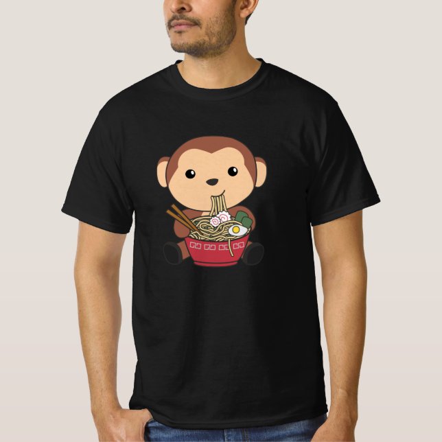 Camiseta Ramen Japonês Noodles Sweet Monkey Come Ramen (Frente)