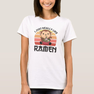 Camiseta Ramen Japonês Noodles Sweet Monkey Come Ramen