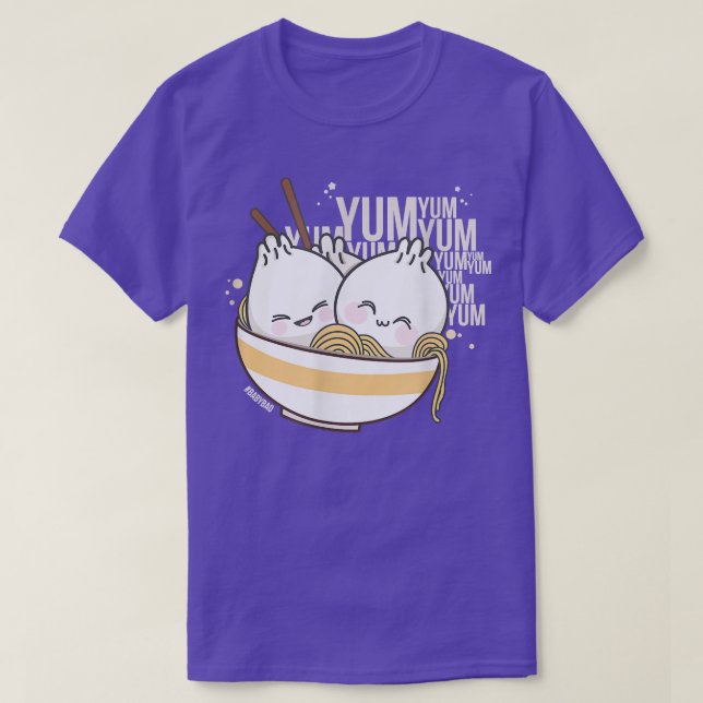 Camiseta Ramen Kawaii Bao Dim Sum Yum Yum Animes  (Frente do Design)