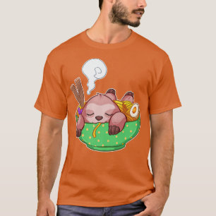 Camiseta Ramen Kawaii Sloth Anime Otaku Japonês Noodels193