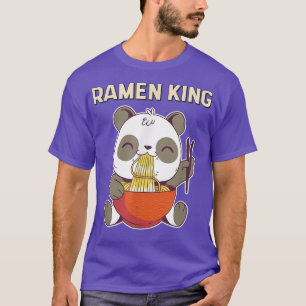 Camiseta Ramen King Anime Noodles Kawaii Japonês Panda Ske