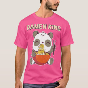 Camiseta Ramen King Anime Noodles Kawaii Japonês Panda Ske