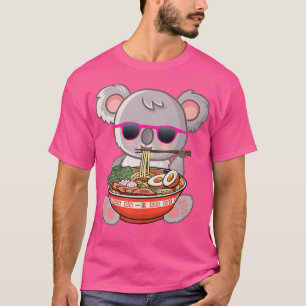 Camiseta Ramen Koala Anime Otaku Japonês Noodles Gift Girl