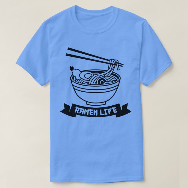 Camiseta Ramen Life Bowl de Noodles (Frente do Design)