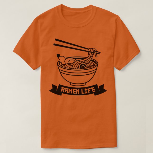 Camiseta Ramen Life Bowl de Noodles (Frente do Design)
