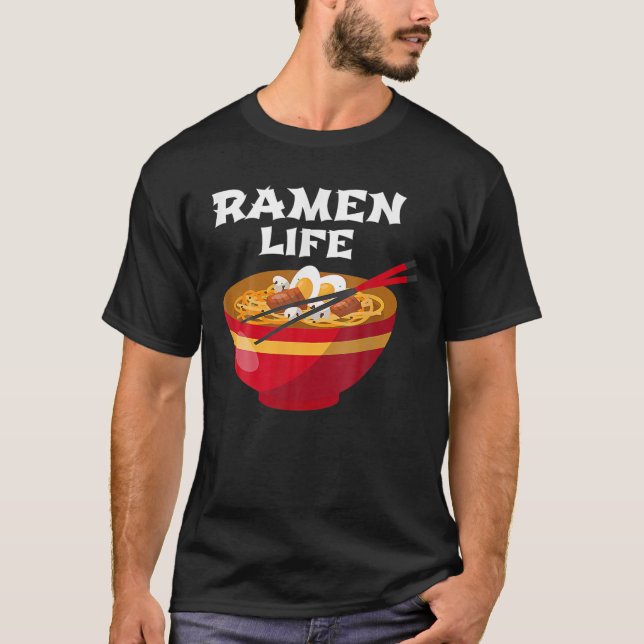 Camiseta Ramen Life - Ramen Noodle Kawaii Anime (Frente)