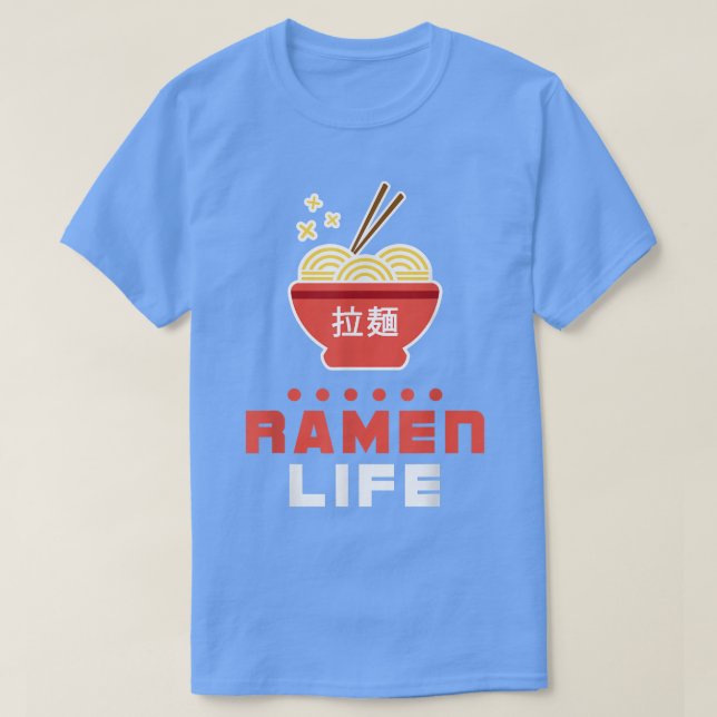 Camiseta Ramen Life T Shirt, Bola Noodle De Anime Torrente, (Frente do Design)