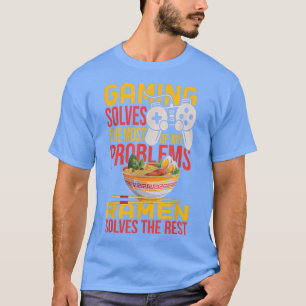 Camiseta Ramen Lover Gamer Japonês Jogos de Sopa de Noodle