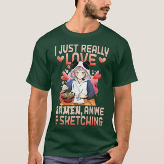 Camiseta Ramen Merch Anime ama animação japonesa Ske