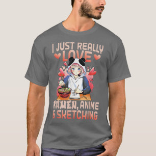 Camiseta Ramen Merch Anime ama animação japonesa Ske
