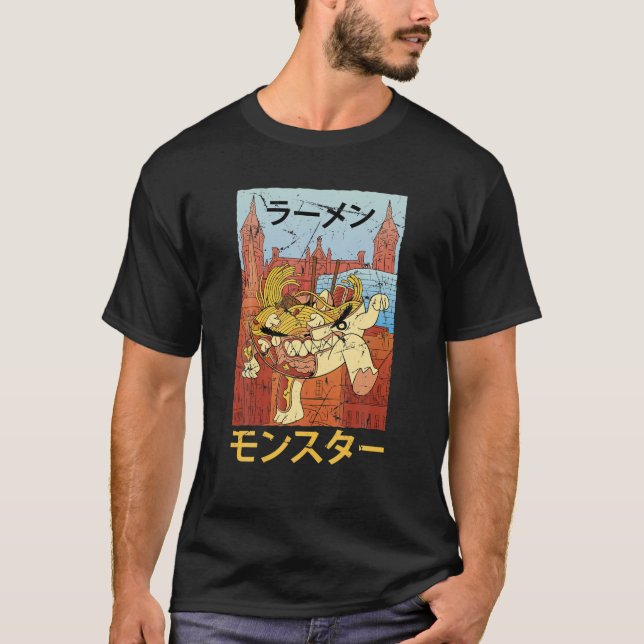 Camiseta Ramen Monster - Kawaii Anime - Japanese Aesthetics (Frente)