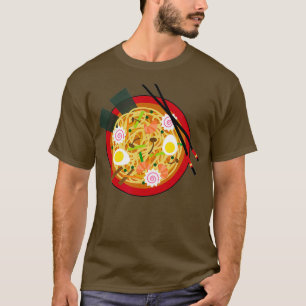 Camiseta Ramen Noodle Asian Cuisine Soup Bowl Junk Food