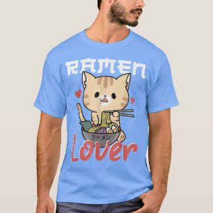 Camiseta Ramen Noodle Bowl Ama Japonês Kawaii Cat Ramen L