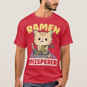 Camiseta Ramen Noodle Bowl Ama Japonês Kawaii Cat Ramen W