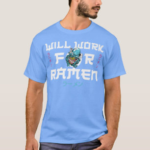 Camiseta Ramen Noodle Bowl Ama Japonês Kawaii Vai Trabalhar