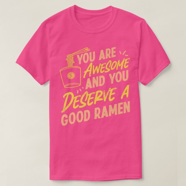 Camiseta Ramen Noodle Bowl Ama Japonês Kawaii Você É Awe (Frente do Design)