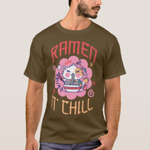 Camiseta Ramen Noodle Bowl Love Japanese Kawaii Cat Ramen N
