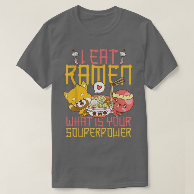 Camiseta Ramen Noodle Bowl Love Japanese Kawaii Pun I Eat R (Frente do Design)