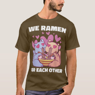 Camiseta Ramen Noodle Cat Kawaii Nós Ramen Pelo Amor