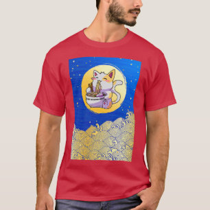 Camiseta Ramen Noodle Cat Kitten Feline Men Boy