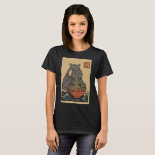 Camiseta Ramen Noodle Eating: Hippo Women's T-Shirt