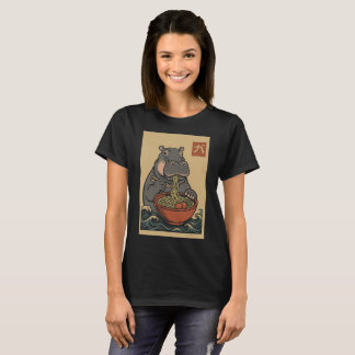 Camiseta Ramen Noodle Eating: Hippo Women's T-Shirt