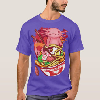 Camiseta Ramen Noodles Axolotl Anime Otaku Comida Japonês G