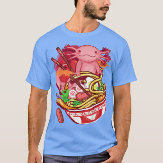 Camiseta Ramen Noodles Axolotl Anime Otaku Comida Japonês G