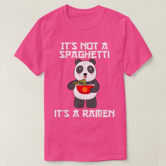 Camiseta Ramen Noodles Bowl Com Chopsticks & Panda Para Ram (Frente do Design)