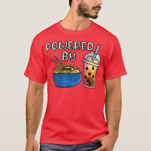 Camiseta Ramen Noodles Bubble Tea Tapioca Milk Kawaii Boba