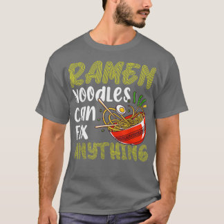 Camiseta Ramen Noodles Fix Anything Funny Noodle Eater Love