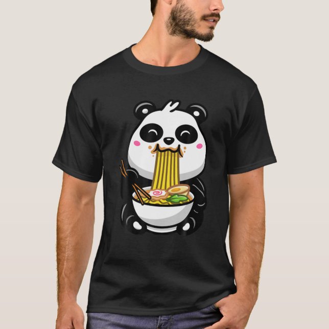 Camiseta Ramen Noodles Panda Bear (Frente)