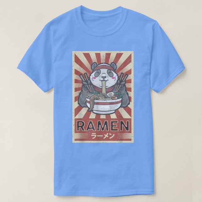 Camiseta Ramen noodles Panda kawaii  (Frente do Design)