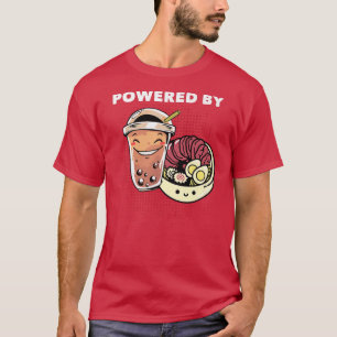 Camiseta Ramen Noodles Soup e Boba Bubble Tea Kawaii Comida
