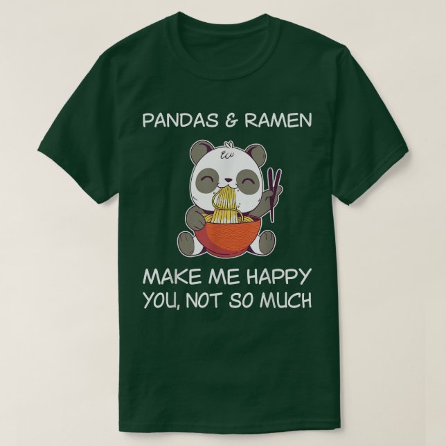Camiseta Ramen Panda Shirt Sarcastic Panda Lover Ramen Love (Frente do Design)