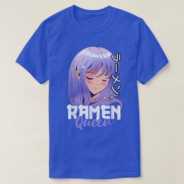 Camiseta Ramen Queen com uma Anime Girl (Frente do Design)