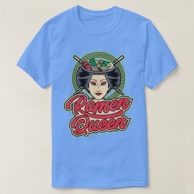 Camiseta Ramen Queen, Japonês Bonito Para Meninas, Mulheres (Frente do Design)