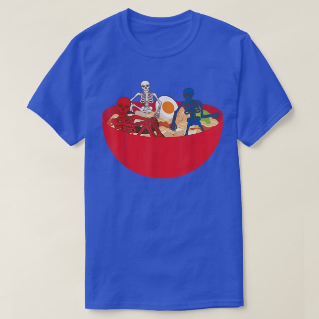 Camiseta Ramen Sculls 4 De Julho American Flag Usa 1442 (Frente do Design)