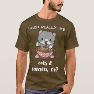 Camiseta Ramen Shirt Cats and Ramen Cat Lover Japanese Rame