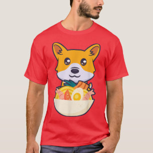 Camiseta Ramen Shirt Ramen Corgi Comida de Cachorro Lover K