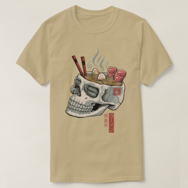 Camiseta Ramen Skull (Frente do Design)