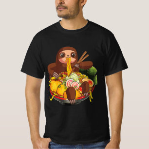 Camiseta Ramen Sloth Kawaii Anime Comidas Japonesas Oferece