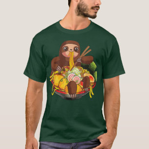 Camiseta Ramen Sloth Kawaii Anime Comidas Japonesas Oferece