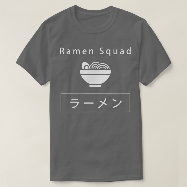 Camiseta Ramen Squad Ironic Japonês Noodle Comida (Frente do Design)