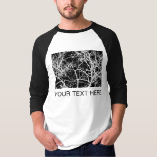 Camiseta Ramificações das árvores - Lógica preta