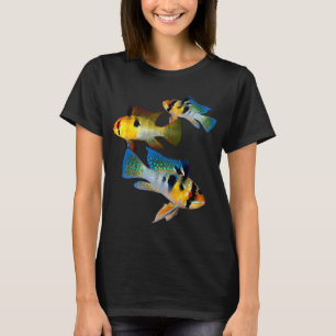 Camiseta Ramirezis Azuis Alemães Ciclídeos Anões Peixes de