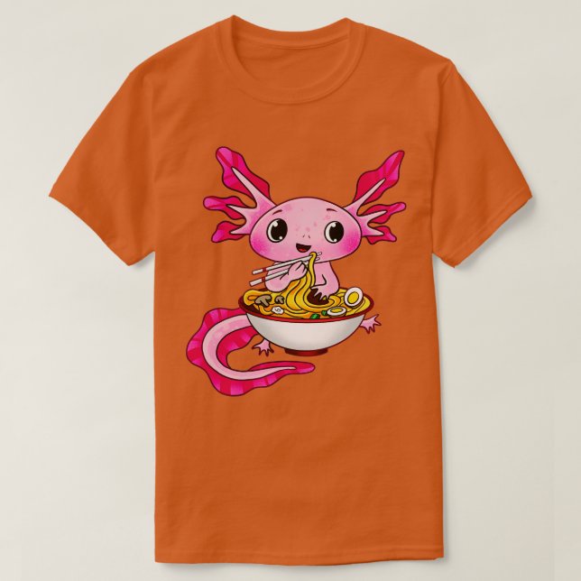 Camiseta Rammen Comendo Axolotl (Frente do Design)
