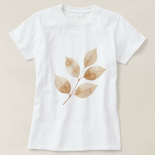 Camiseta Ramo com folhas (Frente do Design)