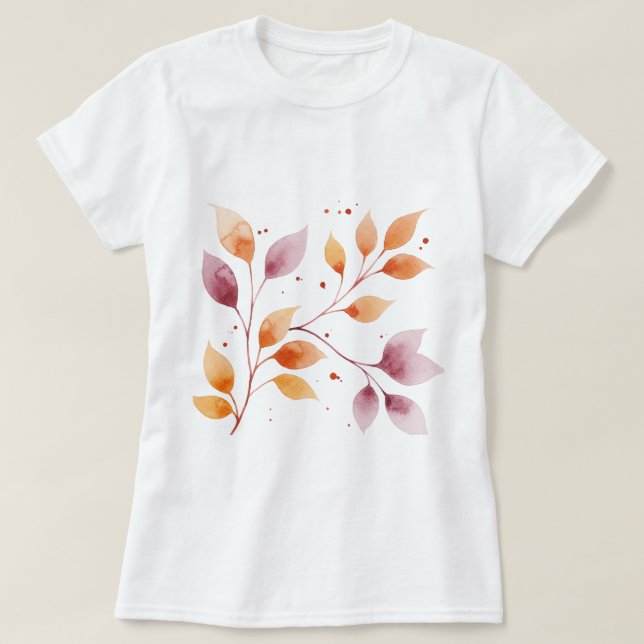 Camiseta Ramo com folhas (Frente do Design)